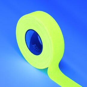 Neon Gaffer Cloth Tape, UV Blacklight Glow in The Dark Tape for Neon Party, UV Reactive Neon Tape for Glow Party Supplies, 1 inch x 66 Feet - Fluorescent Yellow