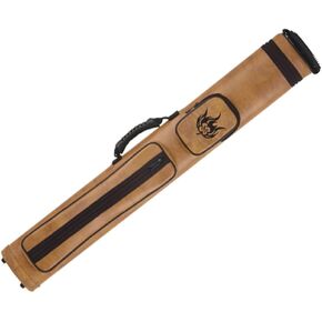 McDermott Wildfire Embossed 2x4 Faux Leather Hard Pool/Billiard Cue Case - Brown