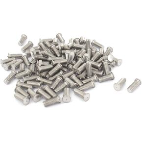 uxcell® M4x10mm 304 Stainless Steel Welding Stud Machinery Screws 100Pcs