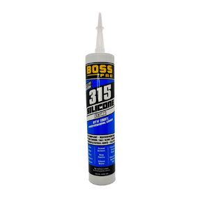 137616 BOSS® 315 100% RTV Professional Silicone Weatherproof Rubber Adhesive Sealant - Clear, 10.1oz-3 pk.