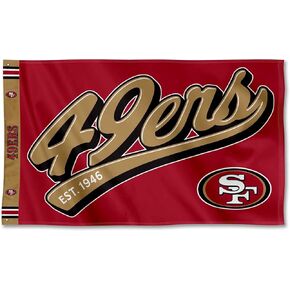 WinCraft San Francisco 49ers Script Logo Premium Flag