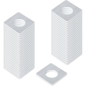 50 قطعة من eoere 1-1/4 بوصة (32 مم) غسالة مربعة الشكل من الألومنيوم لألواح الألومنيوم لتثبيت الألواح الشمسية، السُمك 1/8 بوصة (3 مم)، قطر الفتحة: 15.8 مم، ضع مسمار 1/2 بوصة in Kuwait