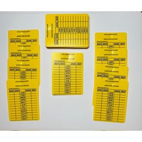 Plastic 4-Year Inspection Tag, 2024-2027 (100 Pack) in Kuwait