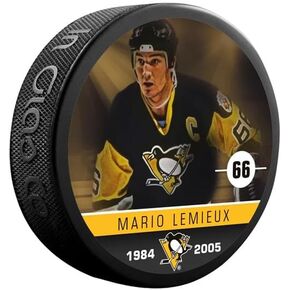 Mario Lemieux Pittsburgh Penguins Officially Licensed Hockey Puck