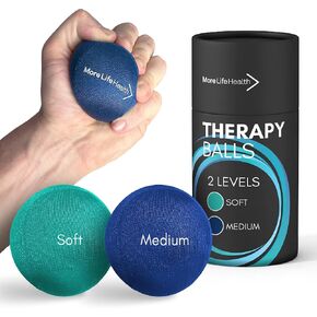 Hand Balls for Therapy - Hand Balls for Arthritis and Carpal Tunnel - Hand Exercise Ball for Improved Grip - Stress Balls for Adults