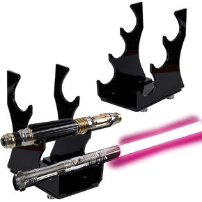 WANLIAN Saber Stand,Lightsaber Display Stand, Lightsaber Hilts Stand,Sword Stand, For horizontal display of three lightsabers or swords (black)