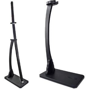Deluxe Vertical Shogun Style Upright Katana Stand Sword Display Natural Black