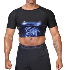 Sauna Sweat Suits Shirt for Men Sweat Suit Compression T-Shirt Workout Sports Shapewear Gym Exercise Jacket