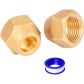 3/8 Inch Male Flare x 3/8 Inch Male Flare Connector Gas Adapter Union BrassTube Coupler Pipe Flare Fitting (2PCS)