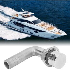 Boat Fuel Vent, 5/8" Boat Gas Vent , Universal 90° Stainless Steel Boat Gas Vent For Yacht Marine Boat Ship