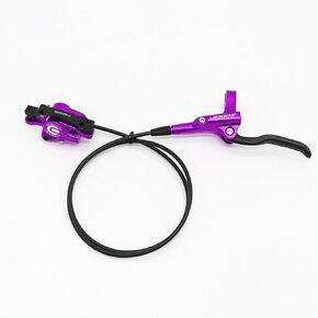 MTB Front Hydraulic Disc Brakes, Purple Aluminum Alloy Hydraulic Brakes for Mountain Bike Left Front 1000mm Hydraulic Bicycle Brakes with is/PM Adapter Fit 160mm Rotor