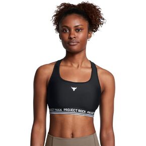 Under Armour Women's Project Rock Crossback Mid Impact Sports Bra