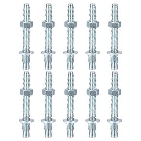 1/4" x 4" Wedge Anchors - 30Pack - Good for Cement and Concrete Wall - Carbon Steel Zinc Plated Screw Bolt Nut Expansion Tube Fasteners