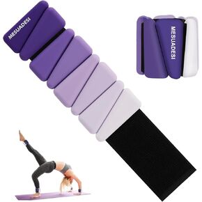 Wrist and Ankle Weights for Women, Set of 2 Adjustable Ankle Weights Wearable Arm and Leg Wrist Weights for Walking Yoga Pilates Running Dance Gym 1Lb Each