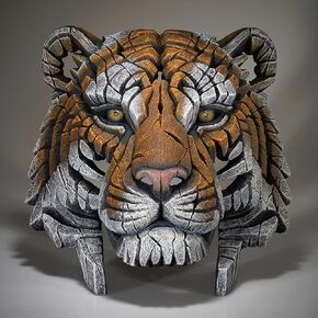 Enesco Edge Sculpture Tiger Bust Animal Figurine, 15.7 Inch, Multicolor