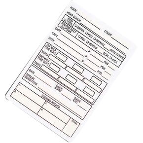 Smitty Football Official Plastic Game Card