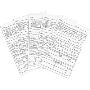 5 Pcs Football Plastic Reusable Referee Game Card Football Strip Card Soccer Referee Match Record Game Cards Referee Score Sheets for Strip Card for Boys Kids and Teenagers
