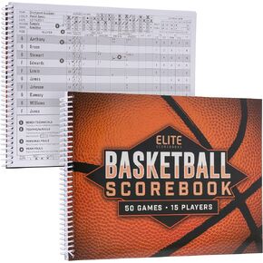 Basketball Scorebook - 50 Games Score Book Side by Side Score Keeping Book for Stats | Basketball Stat Tracking Book - High School, Middle School, Little League for Scorekeepers