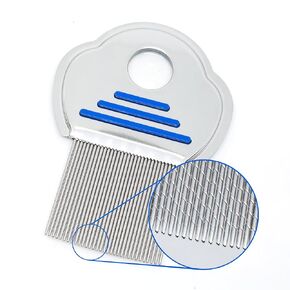Terminator Combs,Professional Metal Lice Comb,With Magnifier,For Thick Hair Kids And Adults Head Treatment,Quick Removal Louse,Nit And Dandruff (1 PKCK)