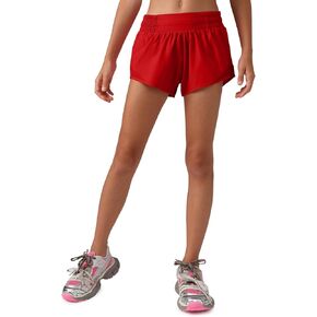 MCEDAR Girls Athletic Shorts with Liner, Quick-Dry Lightweight Active Workout Sports Running Shorts with Zip Pocket