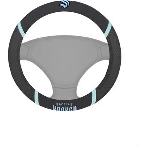 FANMATS 30718 Seattle Kraken Embroidered Steering Wheel Cover