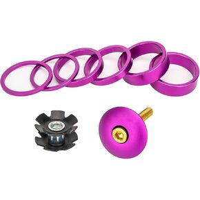 Bicycles Headset Spacer Aluminium Alloy Kits With Stem Top Cap Long Bolts Headset Star Nut Bike Front Fork Stem Spacer Bicycles Front Fork Stem Spacer
