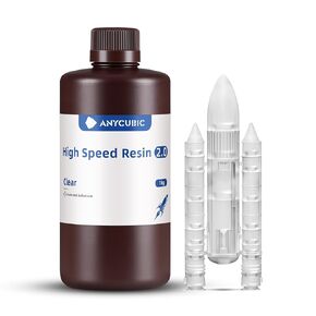 ANYCUBIC High Speed 3D Printer Resin 2.0, Print Up to 3X Faster, Special for Anycubic Photon Mono M5s/M7 Series, Particularly Apply for Large-Size 3D Printing Models, Low Odor (Clear, 1kg)