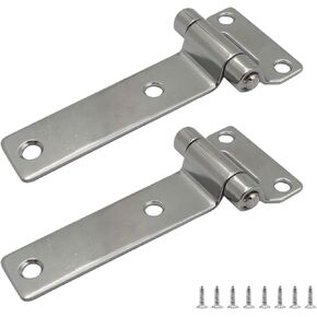 Stainless Steel 304 T-Shape Door Hatch Hinge L 5.3 in（135mm） for Container Vans Caravans Polish Marine Boat Hardware Counter Back Flap Hinges