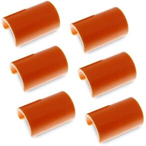 Terricraft's Original Bimini Boat Clip - Clips for Boat Rails or T-Tops - Holds Towels or Clothes for Drying, Privacy and Convenience Orange Round 7/8"