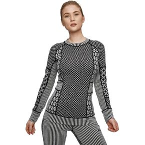 Kari Traa Smekker Long Sleeve Women's Base Layer Top - 100% Merino Wool Fitted Knit Thermal Shirt