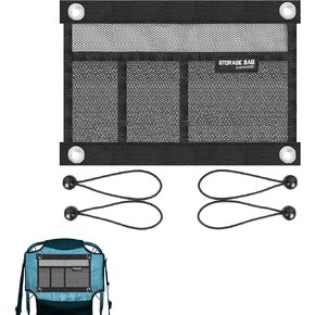 Mesh Storage Bag Boat Storage Bag Marine Suspended Storage Organizer,Kayak Storage Comparments,Attaches to Seat,with Elastic Ring (1pockets)