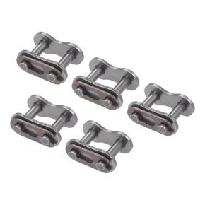 5pcs #40 Chain Master Connector Link Roller - [1/2 Inch Pitch] Carbon Steel Split Links for Machines Equipment 08A Chain Use | 3.96mm Pin