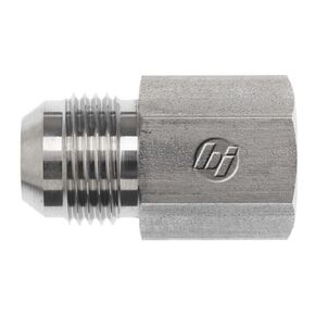 Brennan Industries 2405-04-04 Steel Straight Tube Fitting, 7/16"-20 SAE x 1/4"-18 NPTF Thread, 1/4" Male JIC x 1/4" Female NPTF