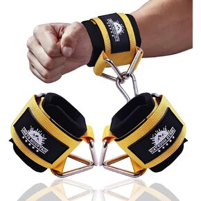 Adjustable Wrist Cuffs Neoprene Padded Straps for Cable Machines Strength Training Equipment