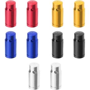 The Lord of the Tools 10PCS Bicycle Presta Valve Caps Bike Tire Presta Valve Stem Covers Aluminum Alloy Tyre Dust Caps for Mountain Bikes Road Bikes Folding Bikes 5 Colours