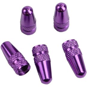 5 Pcs Purple Bike Bicycle Fixie Compatible with MTB Presta Wheel Rim Tyre Stem Air Valve Caps Dust Cover Tool,Perfect Bike Accessories,Tires and Tubes