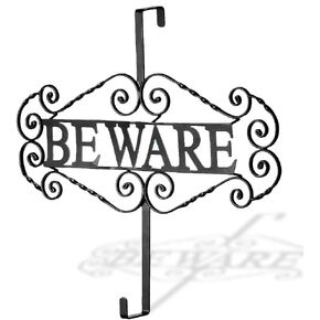 National Tree Company Beware Wreath Hanger, Halloween Collection, 16 Inches