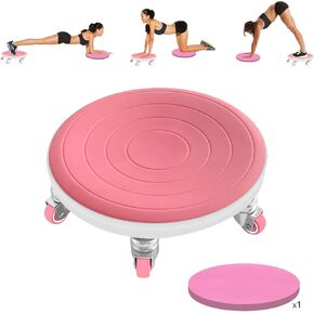 6 Caster Ab Roller, Ab Exercise Equipment with Knee Pads, Ab Roller Wheel for Core Exercise, Abdominal Strength Training for Home Gym, 360° Silent Ab Workout Equipment