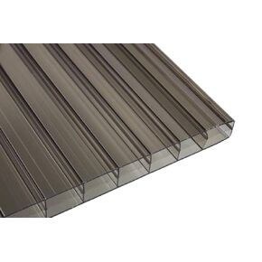 Falken Design Polycarbonate Roof Panel Twinwall (Multiwall) Bronze 24 in. x 48 in. x 3/8 in. (8MM) Thick