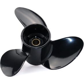 CAPTAIN Outboard Propeller fit Mercury TOHATSU 4-6HP, 12 Spline Tooth Board Prop, OEM RH Aluminum Propellers for MFS4 MFS5 LPG MFS5 MFS6 4 Stroke, M4C M5B 2 Stroke Engines