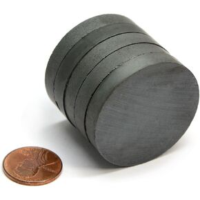 CMS Magnetics - (20-Pack Grade 8 Ceramic Discs 1.5 x 0.25") Ferrite Magnets Discs, Rods, Cylinders for DIY Projects, Home, Office, Fridge, Crafts