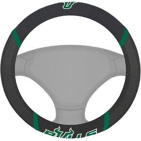 FANMATS 30573 University of South Florida Embroidered Steering Wheel Cover
