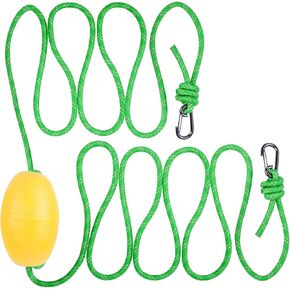 Kayak Tow Line, 15FT Heavy Duty Float Drift Sock Anchor Rope for Fishing Boat, Anchor Marker Buoy, Drift Sock Harness, Buoy Float Docks for Lake Jet-Ski PWC Boat Accessories