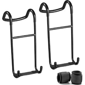 Upgraded 2-Pack Dumbbell Spotter Hooks, 250 lbs Load Capacity Heavy Duty Dumbbell Hooks for Dumbbell Bench Press, Chest & Shoulder Workouts with Wrist Straps