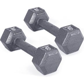 CAP Barbell Cast Iron Hex Dumbbell, Pair, 8 lb