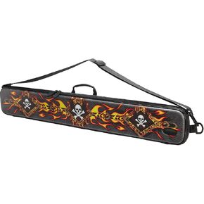 Parallax Sinister Billiard/Pool Cue Case 600D Oxford Heavyweight Polyester Fabric and Padded Interior, Holds 1 Complete 2-Piece Cue (1 Butt/1 Shaft), Sinister