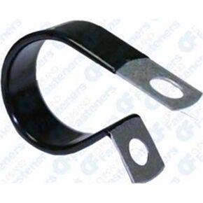 25 Closed Clamps 3/8" Galvanized Vinyl Coated