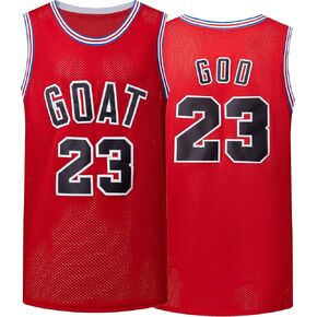 Men's GOAT 23 Jersey 23 Breathable Embroidery 90s Hip Hop Basketball GOD 23 Jersey Shirts Gift for Men Party Basketball Fans