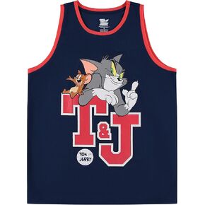 قميص كرة السلة Tom & Jerry للرجال - قميص كرة سلة شبكي كلاسيكي من Hanna-Barbera - قميص جيرسي شبكي كلاسيكي برسوم كارتونية in Kuwait