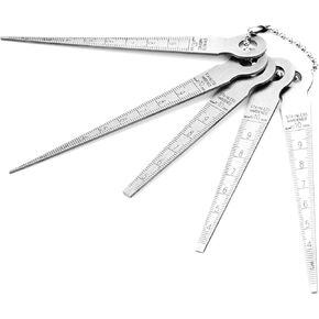 1 Set Stainless Steel Taper Gauge Welding Taper Feeler Gauge Rulers 10mm Hole Inspection Tool for Measuring Inner Diameter